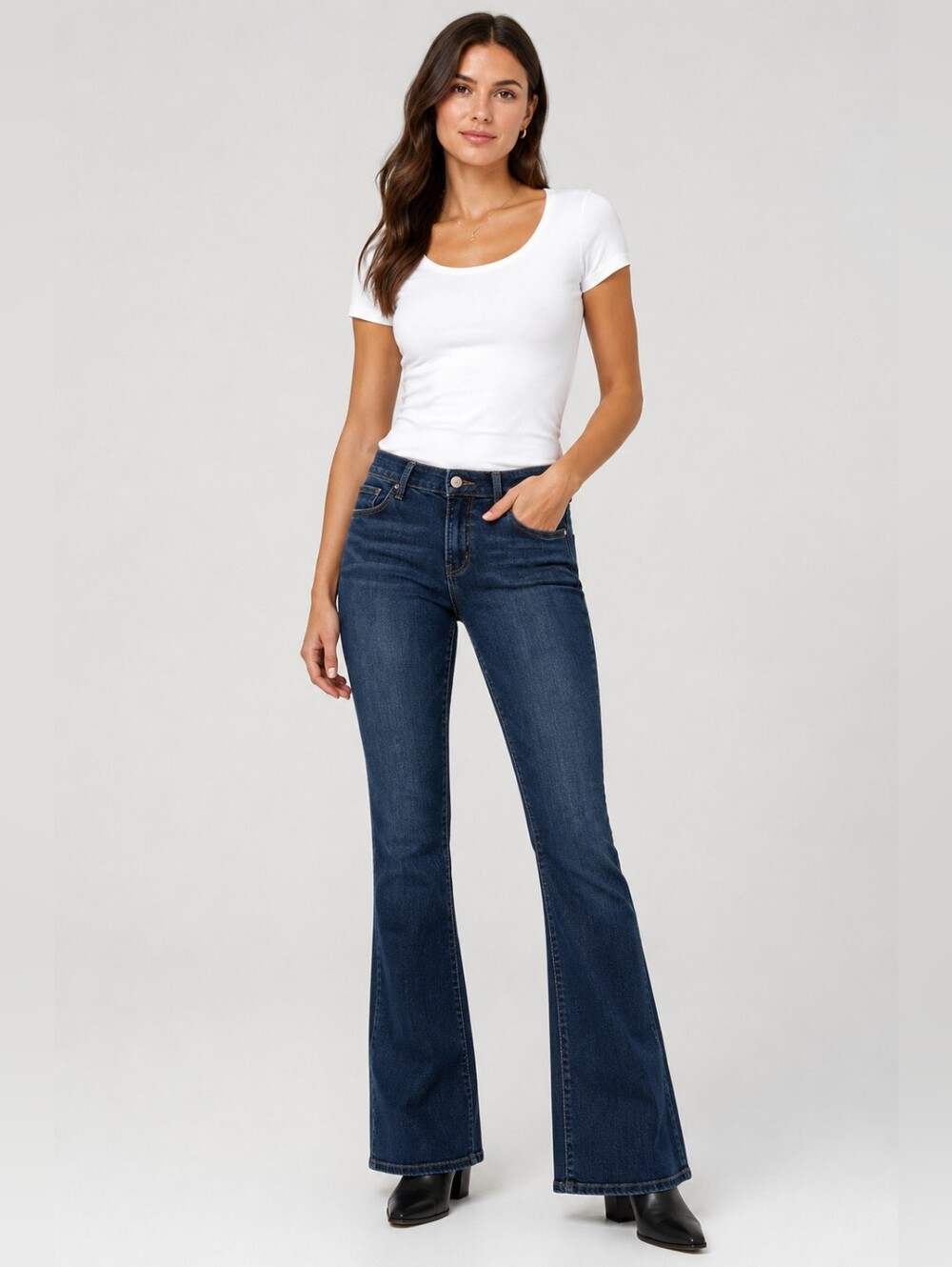 Articles of Society Flare Jeans Dark Wash Bootcut Stretch Denim Size 27